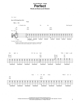 page one of Perfect (Guitar Rhythm Tab)