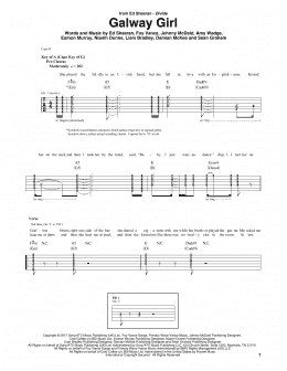 page one of Galway Girl (Guitar Rhythm Tab)