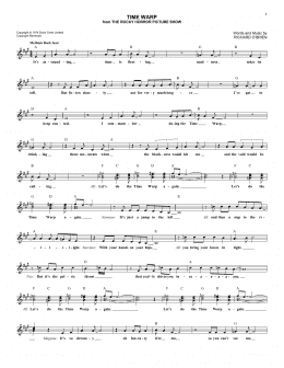 page one of Time Warp (Lead Sheet / Fake Book)