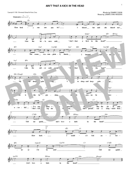 page one of Ain't That A Kick In The Head (Lead Sheet / Fake Book)