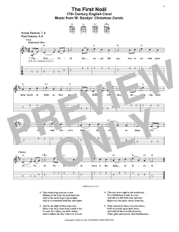 page one of The First Noel (Easy Guitar Tab)