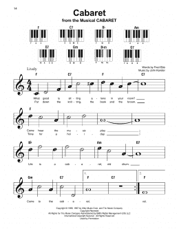 page one of Cabaret (Super Easy Piano)