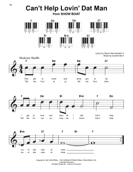 page one of Can't Help Lovin' Dat Man (Super Easy Piano)