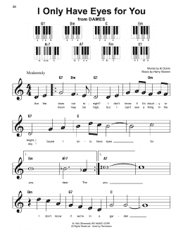 page one of I Only Have Eyes For You (Super Easy Piano)