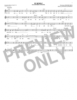 page one of By Myself (Lead Sheet / Fake Book)