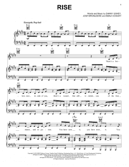 page one of Rise (Piano, Vocal & Guitar Chords (Right-Hand Melody))