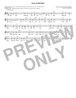 page one of Blue Christmas (Lead Sheet / Fake Book)