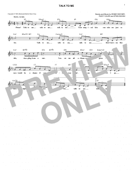 page one of Talk To Me (Lead Sheet / Fake Book)