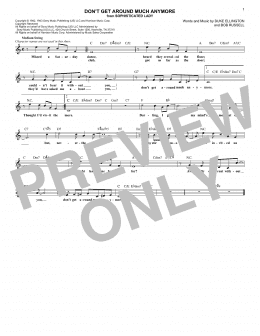 page one of Don't Get Around Much Anymore (Lead Sheet / Fake Book)