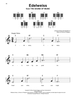 page one of Edelweiss (Super Easy Piano)