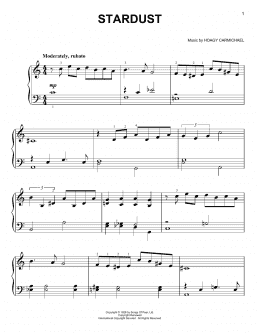 page one of Stardust (Easy Piano)