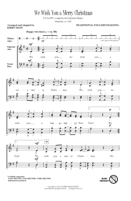 page one of We Wish You A Merry Christmas (SATB Choir)