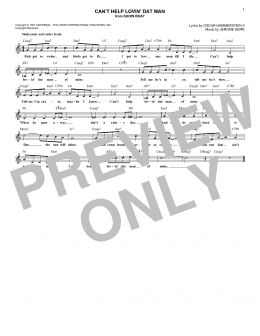 page one of Can't Help Lovin' Dat Man (Lead Sheet / Fake Book)