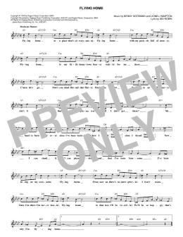 page one of Flying Home (Lead Sheet / Fake Book)