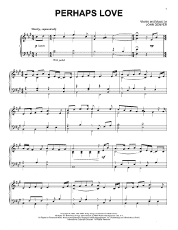 page one of Perhaps Love (Piano Solo)