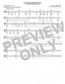 page one of Falling In Love With Love (Lead Sheet / Fake Book)