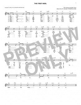 page one of The First Noel (Lead Sheet / Fake Book)