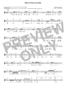 page one of Eres Tu/Touch The Wind (Lead Sheet / Fake Book)