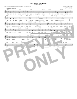 page one of Fly Me To The Moon (In Other Words) (Lead Sheet / Fake Book)