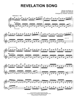 page one of Revelation Song (Piano Solo)