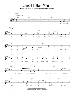 page one of Just Like You (Pro Vocal)