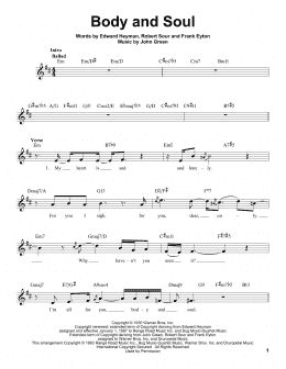 page one of Body And Soul (Pro Vocal)