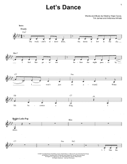 page one of Let's Dance (Pro Vocal)