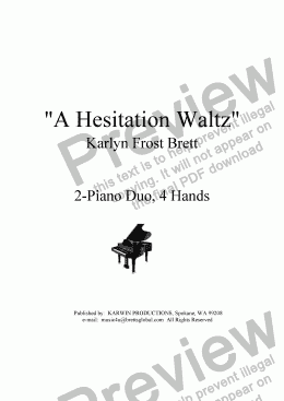 page one of A Hesitation Waltz