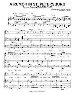 page one of A Rumor In St. Petersburg (Piano & Vocal)