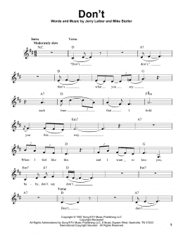 page one of Don't (Pro Vocal)