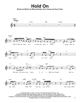 page one of Hold On (Pro Vocal)