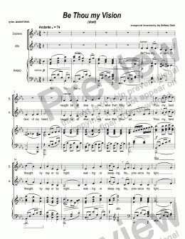 page one of Be Thou My Vision (duet sop/alto + piano)