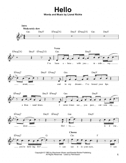 page one of Hello (Pro Vocal)