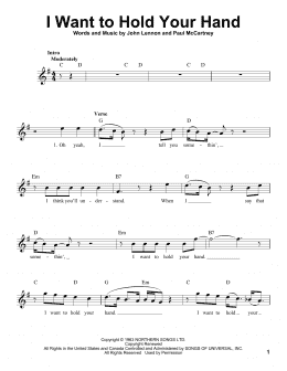 page one of I Want To Hold Your Hand (Pro Vocal)