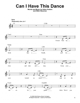 page one of Can I Have This Dance (Pro Vocal)