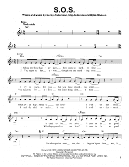 page one of S.O.S. (Pro Vocal)