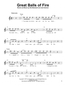 page one of Great Balls Of Fire (Pro Vocal)