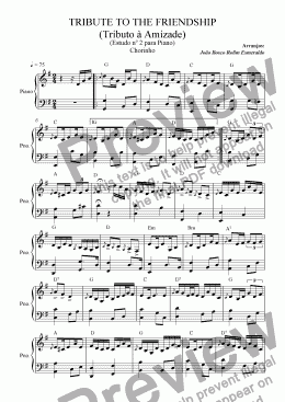 page one of Tribute To The Friendship (chorinho)