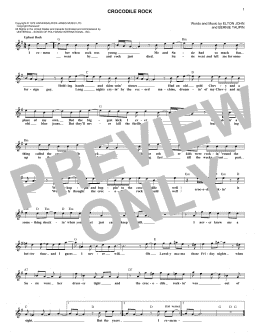 page one of Crocodile Rock (Lead Sheet / Fake Book)