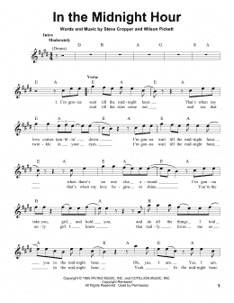 page one of In The Midnight Hour (Pro Vocal)