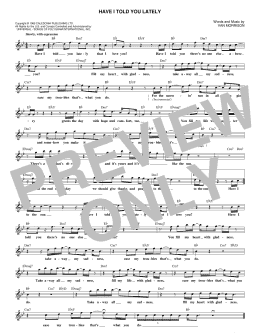 page one of Have I Told You Lately (Lead Sheet / Fake Book)