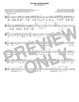 page one of The Girl From Ipanema (Garota De Ipanema) (Lead Sheet / Fake Book)