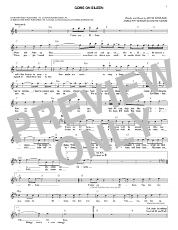 page one of Come On Eileen (Lead Sheet / Fake Book)