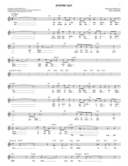 page one of Steppin' Out (Lead Sheet / Fake Book)