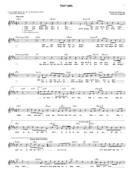 page one of That Girl (Lead Sheet / Fake Book)