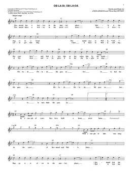 page one of Ob-La-Di, Ob-La-Da (Lead Sheet / Fake Book)