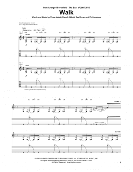 page one of Walk (Guitar Tab)