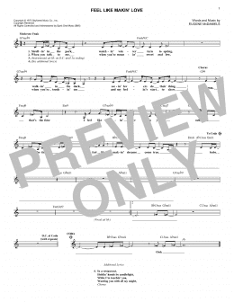 page one of Feel Like Makin' Love (Lead Sheet / Fake Book)