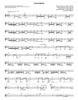 page one of Tubthumping (Lead Sheet / Fake Book)