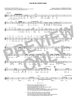 page one of You're My Everything (Lead Sheet / Fake Book)